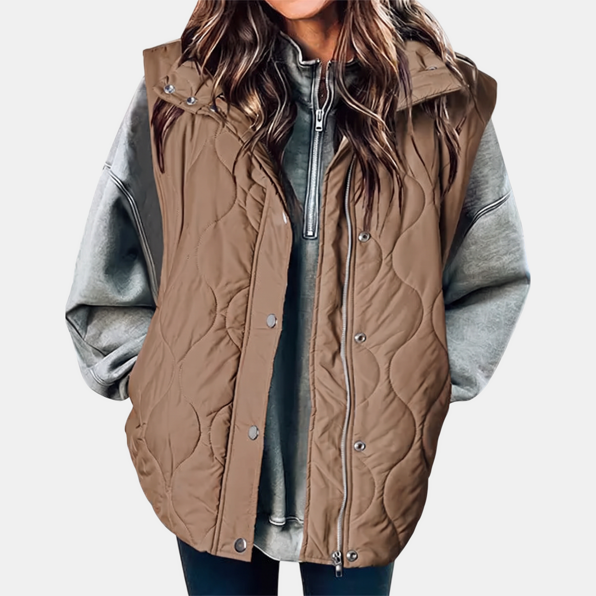 Dulce - Quilted Hooded Puffer Vest