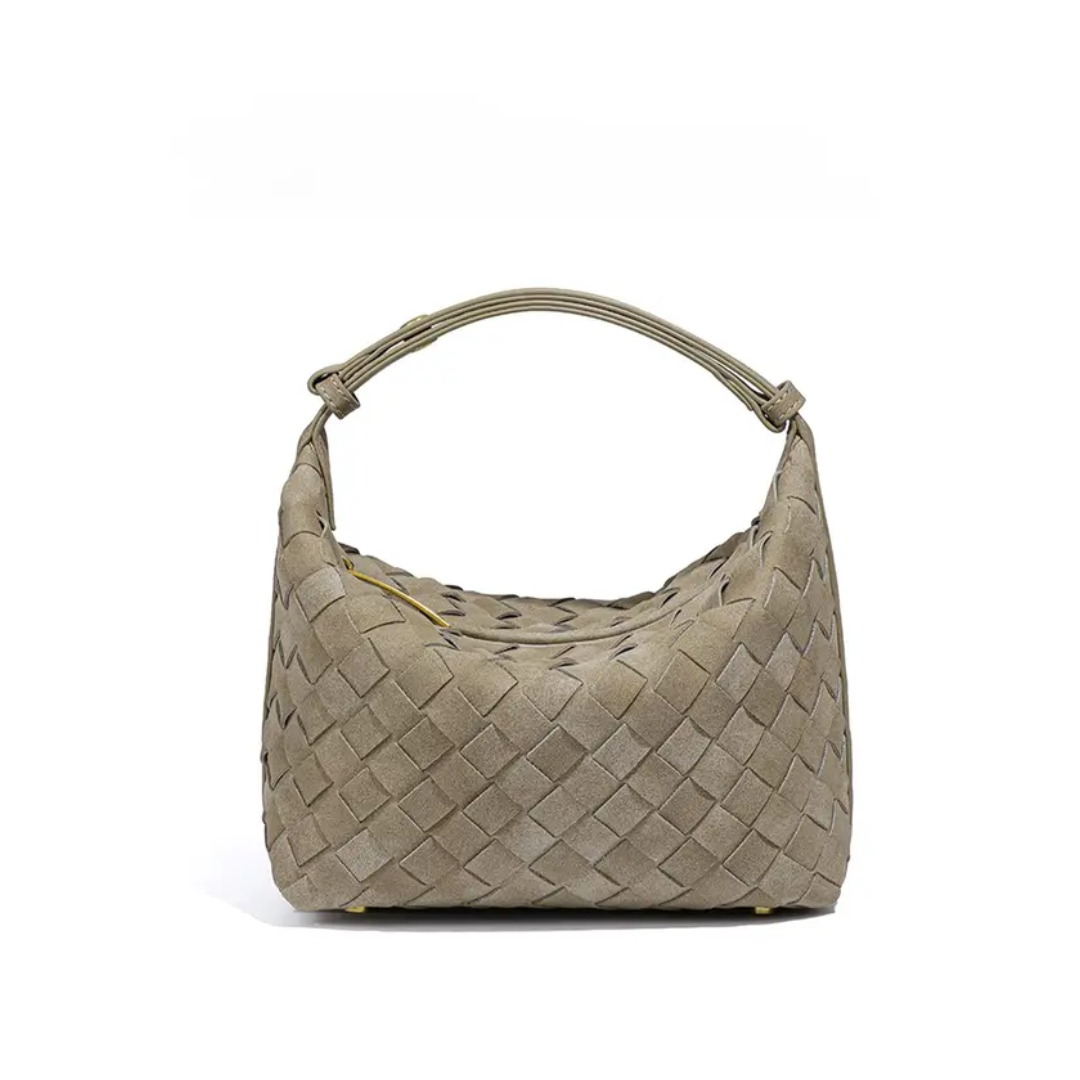 Alva – Matte Woven Structured Handbag