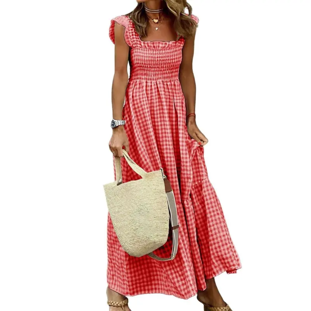 Aubrey - Retro Smocked Summer Dress