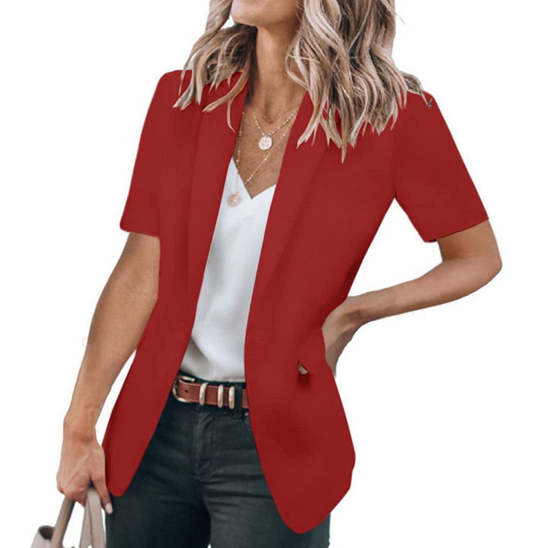 Lissa – Polished Short Sleeve Casual Blazer
