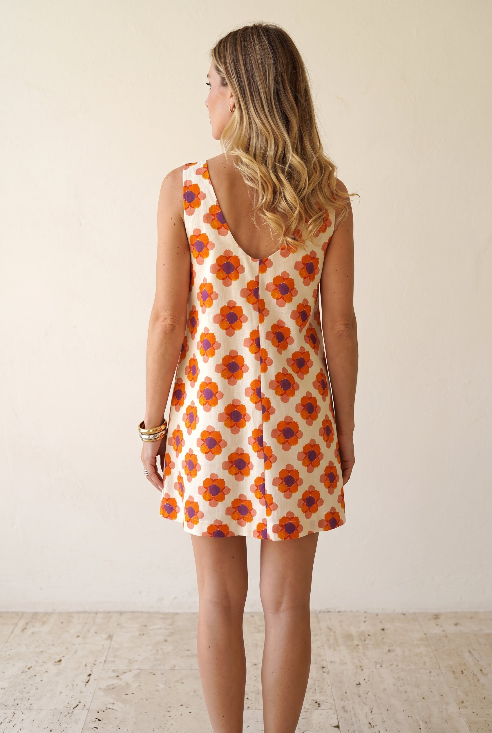 Maisie - Retro Floral Trapeze Dress