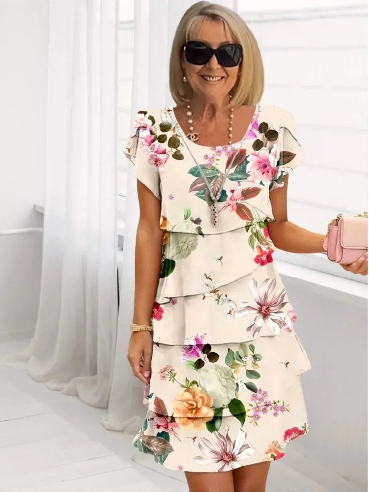 Ghian - Elegant Comfort Ruffle Dress