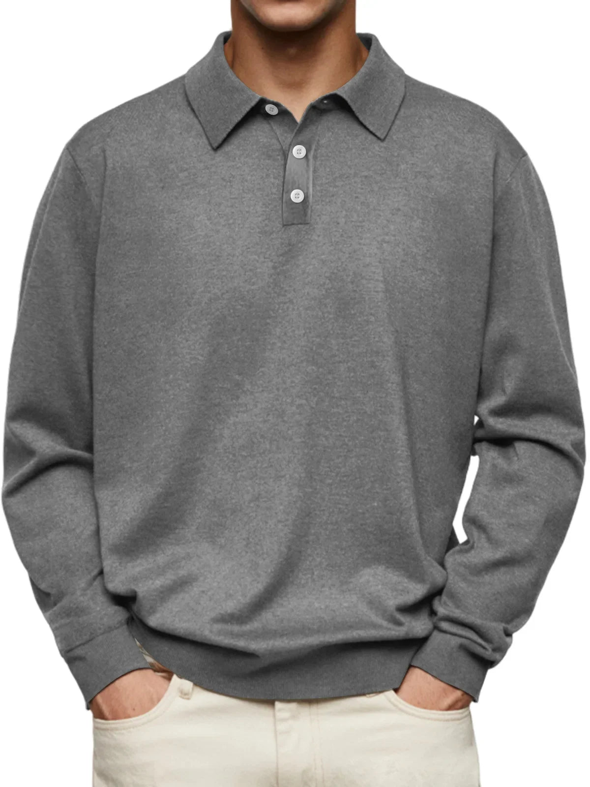 Elton – Casual Long Sleeve Polo Shirt