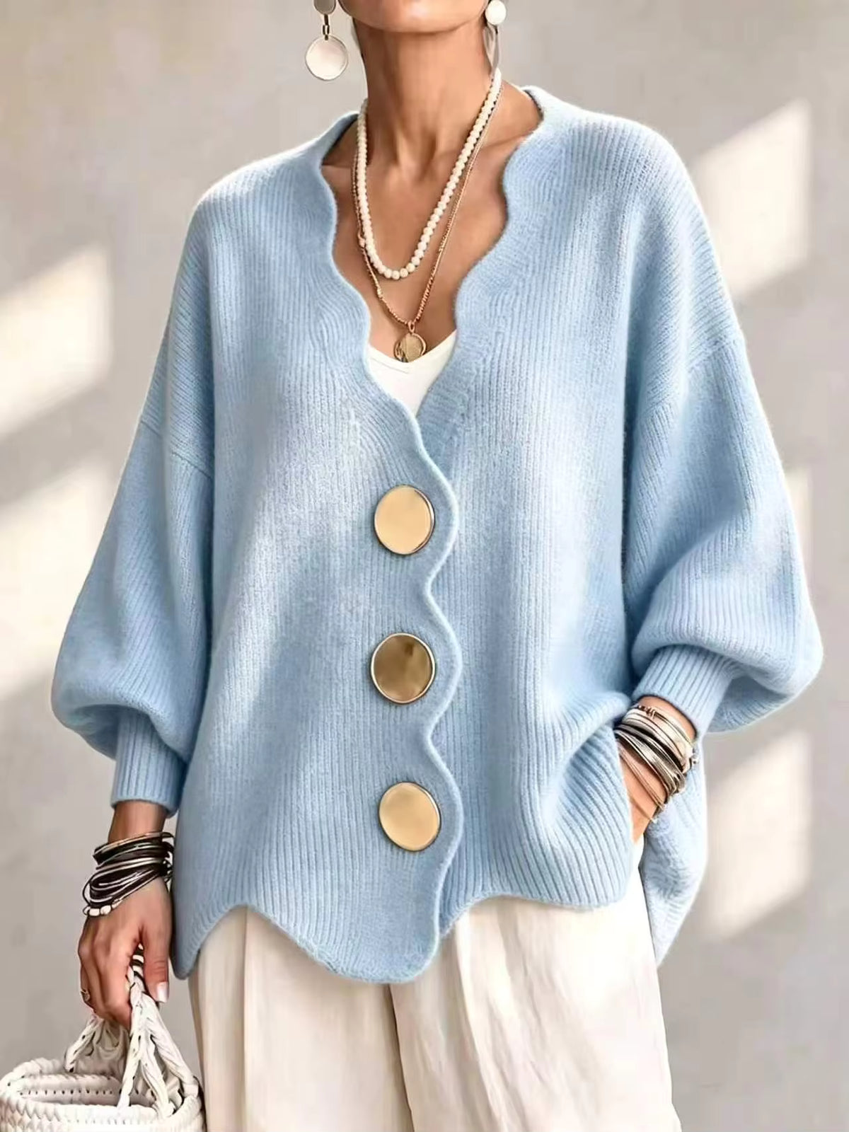 Madison - Loose Button Knit Cardigan