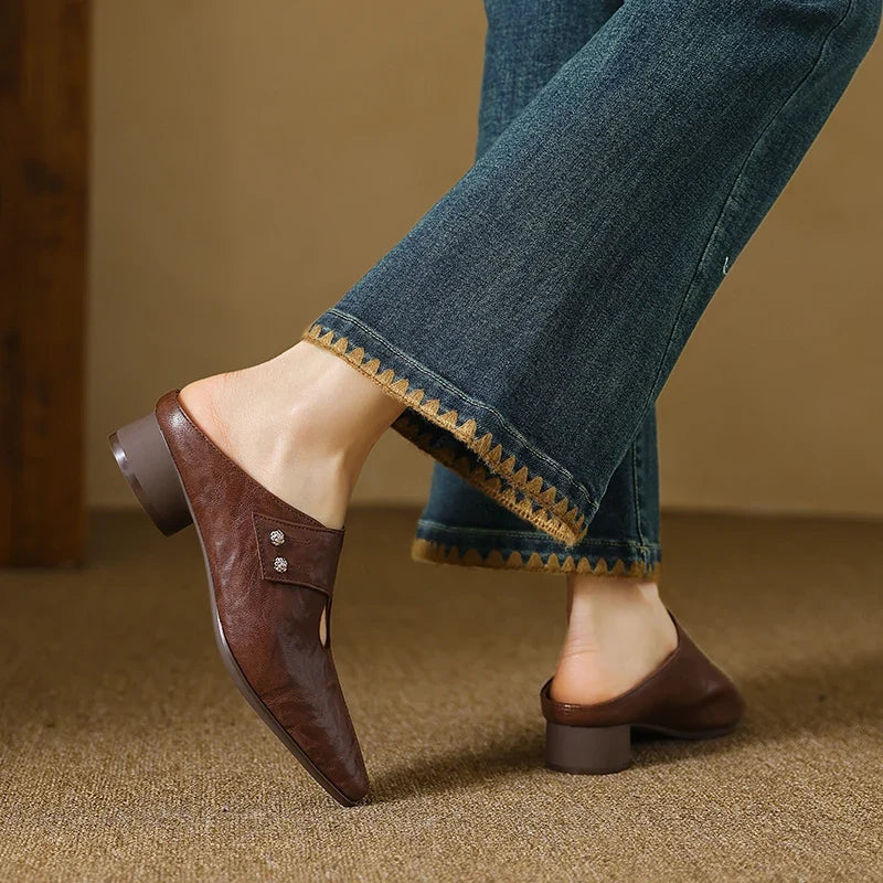 Bethany - Genuine Leather Mules