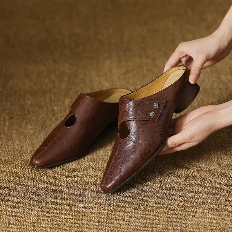 Bethany - Genuine Leather Mules