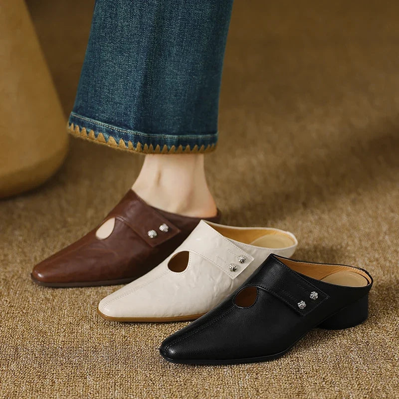 Bethany - Genuine Leather Mules