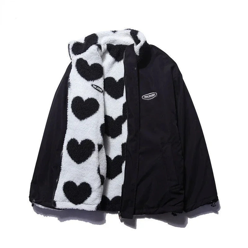 Daisy – Reversible Heart-Pattern Jacket