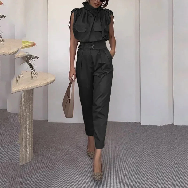 Lazzie – Tailored Blouse and Pants Set