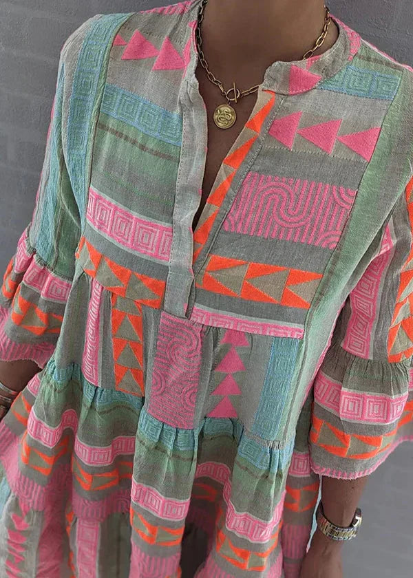 Claire - Layered V-Neck Summer Dress