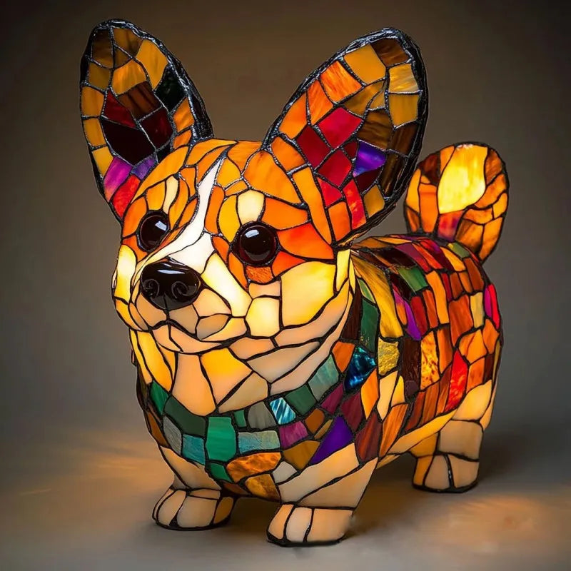 Millie - Colored Dog Lamp