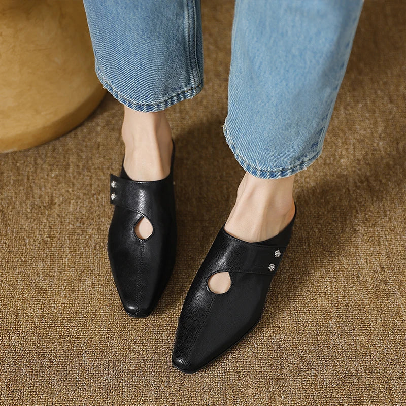 Bethany - Genuine Leather Mules