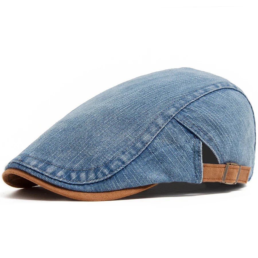 Cesar – Classic Denim Flat Cap