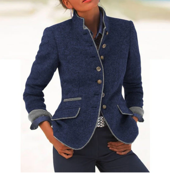 Olive – Elegant High-Neck Cardigan