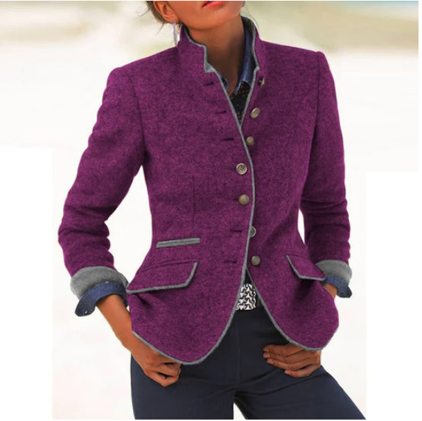 Olive – Elegant High-Neck Cardigan
