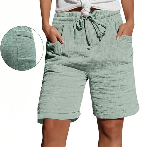 Bridgette - Relaxed Bermuda Shorts with Drawstring