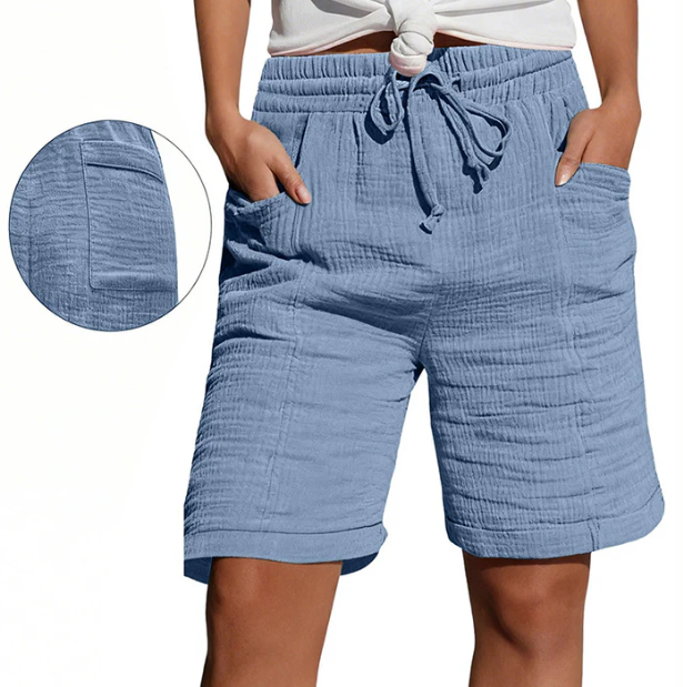 Bridgette - Relaxed Bermuda Shorts with Drawstring