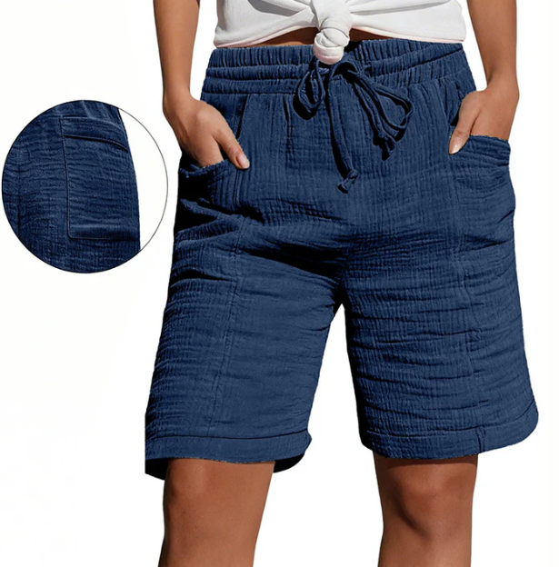 Bridgette - Relaxed Bermuda Shorts with Drawstring