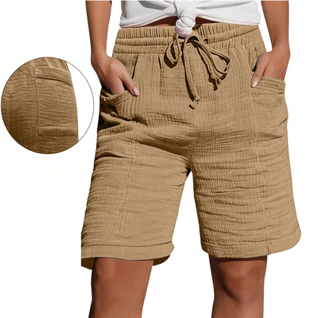 Bridgette - Relaxed Bermuda Shorts with Drawstring
