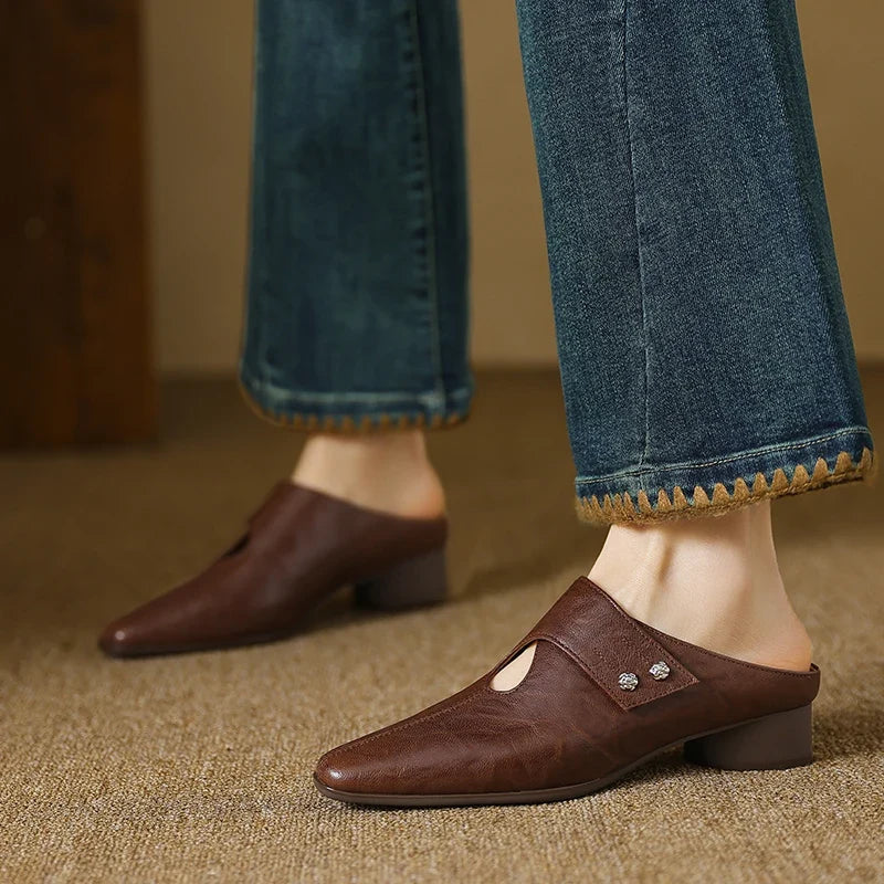 Bethany - Genuine Leather Mules
