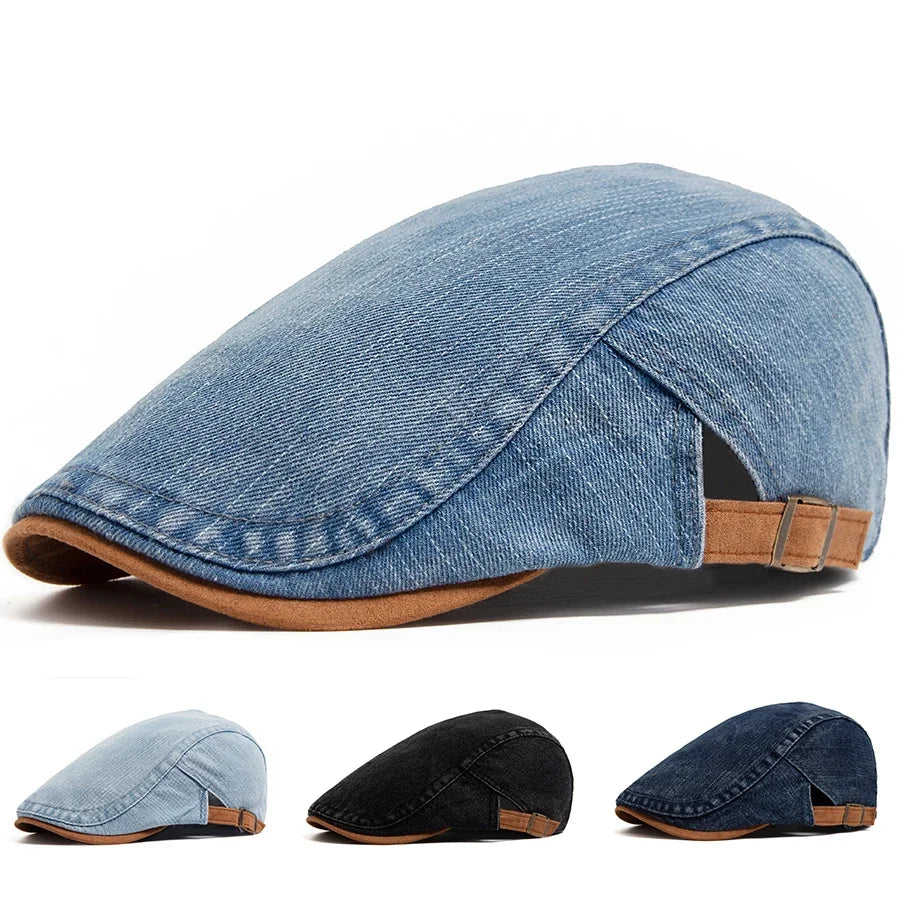 Cesar – Classic Denim Flat Cap