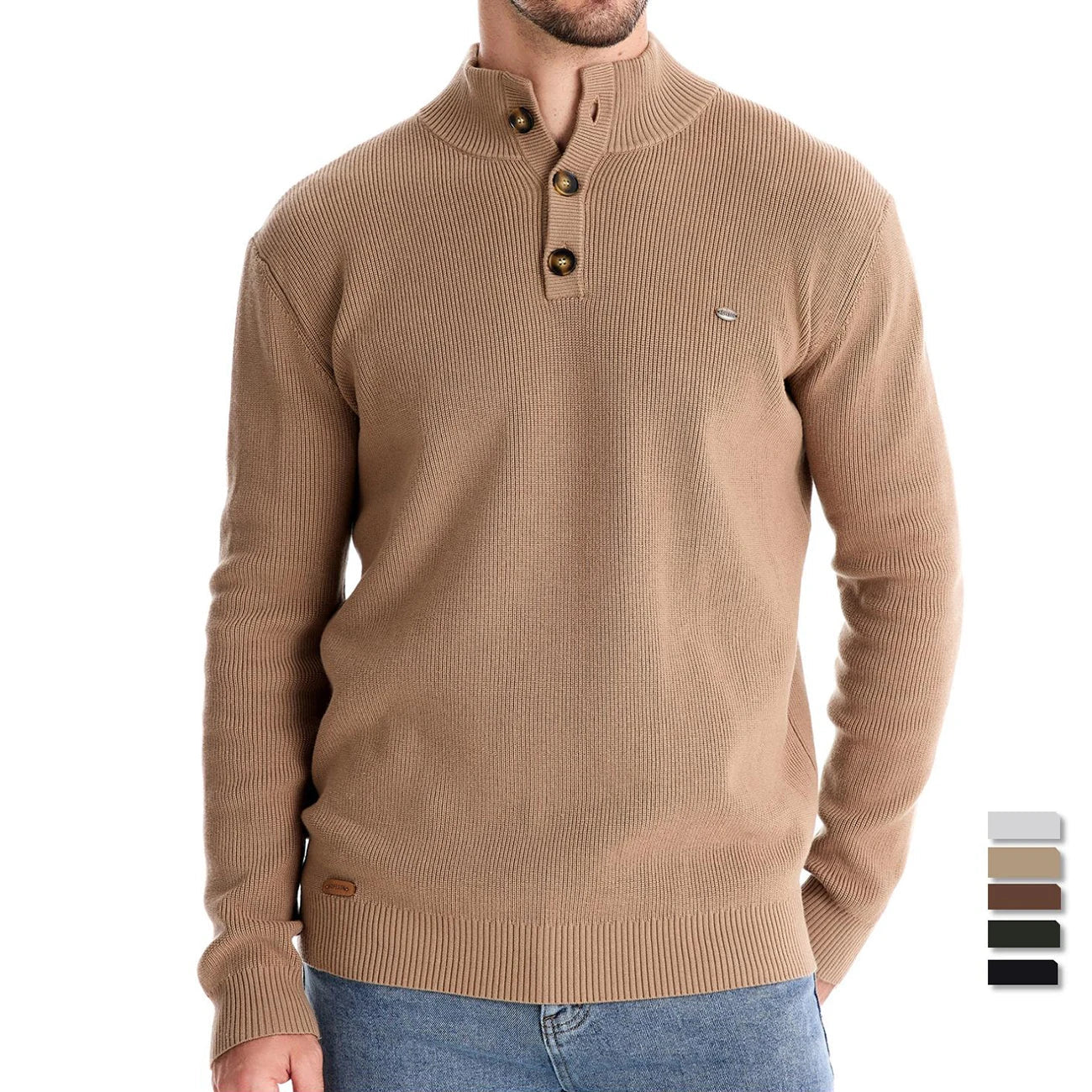 Bernard – Men’s Button-Up Sweater