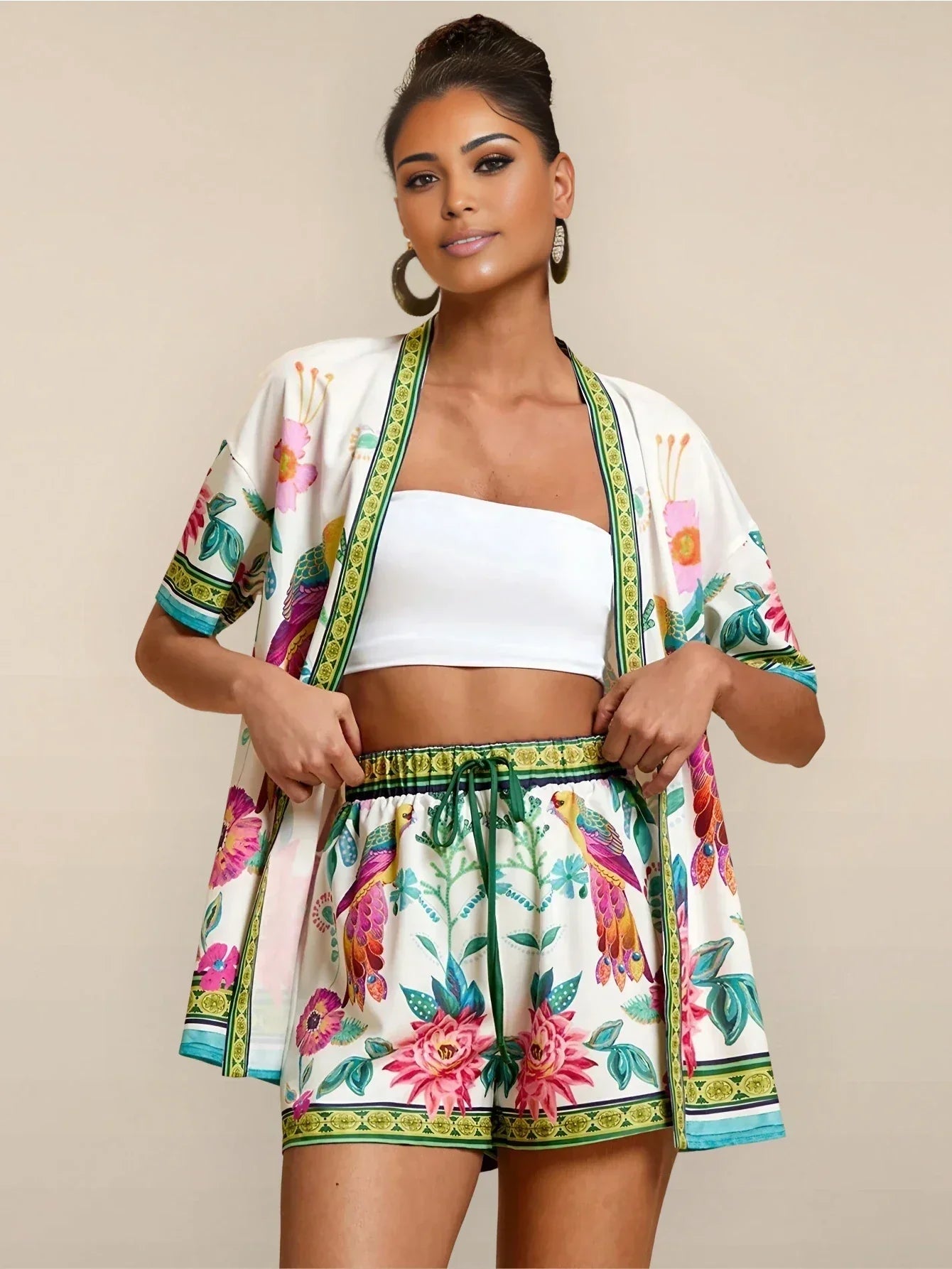 Jessa – Secret Garden Cotton Shorts Set