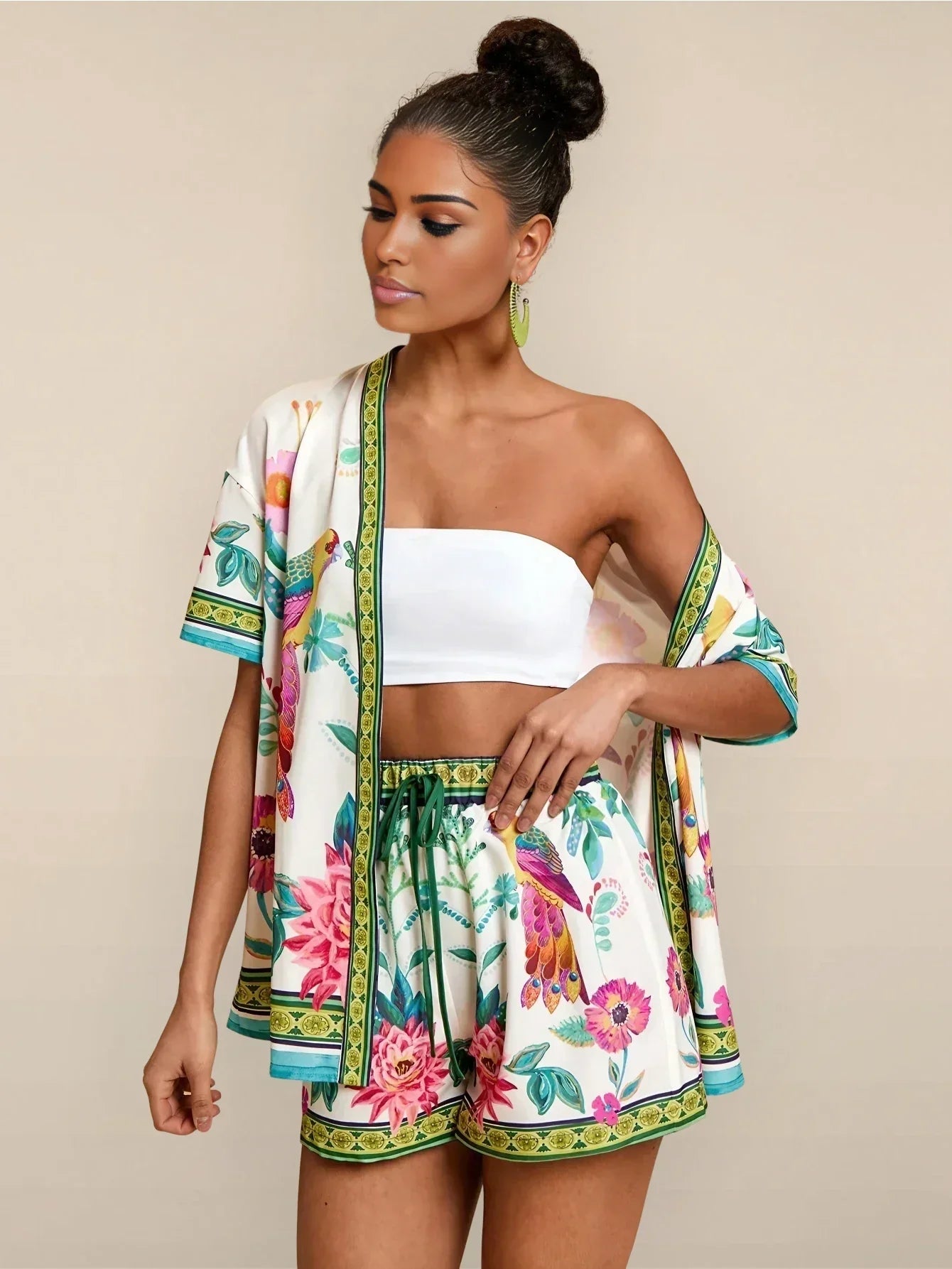 Jessa – Secret Garden Cotton Shorts Set