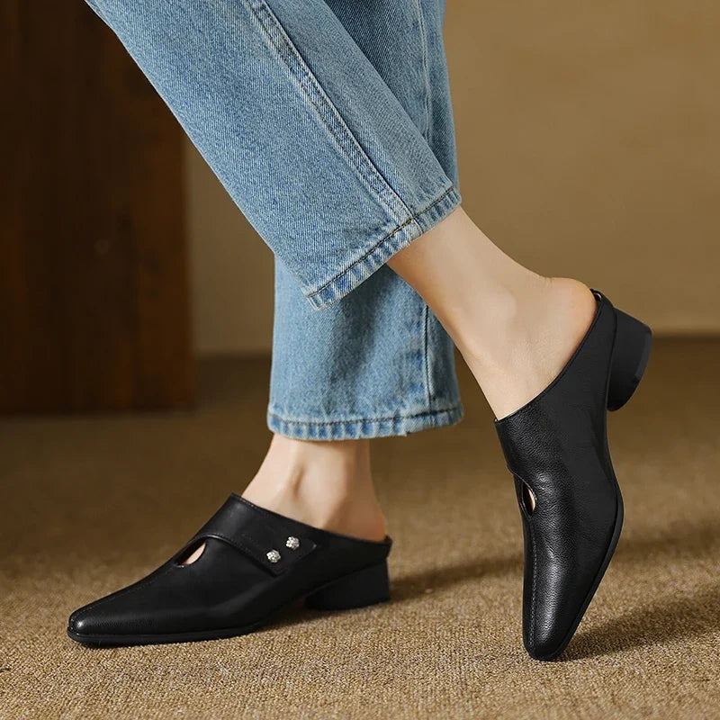 Bethany - Genuine Leather Mules