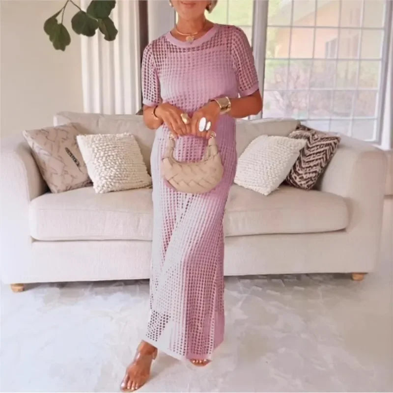 Sylvie - Crochet Overlay Dress Set