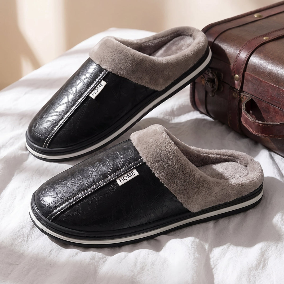 Brooks – Warm Padded House Slippers