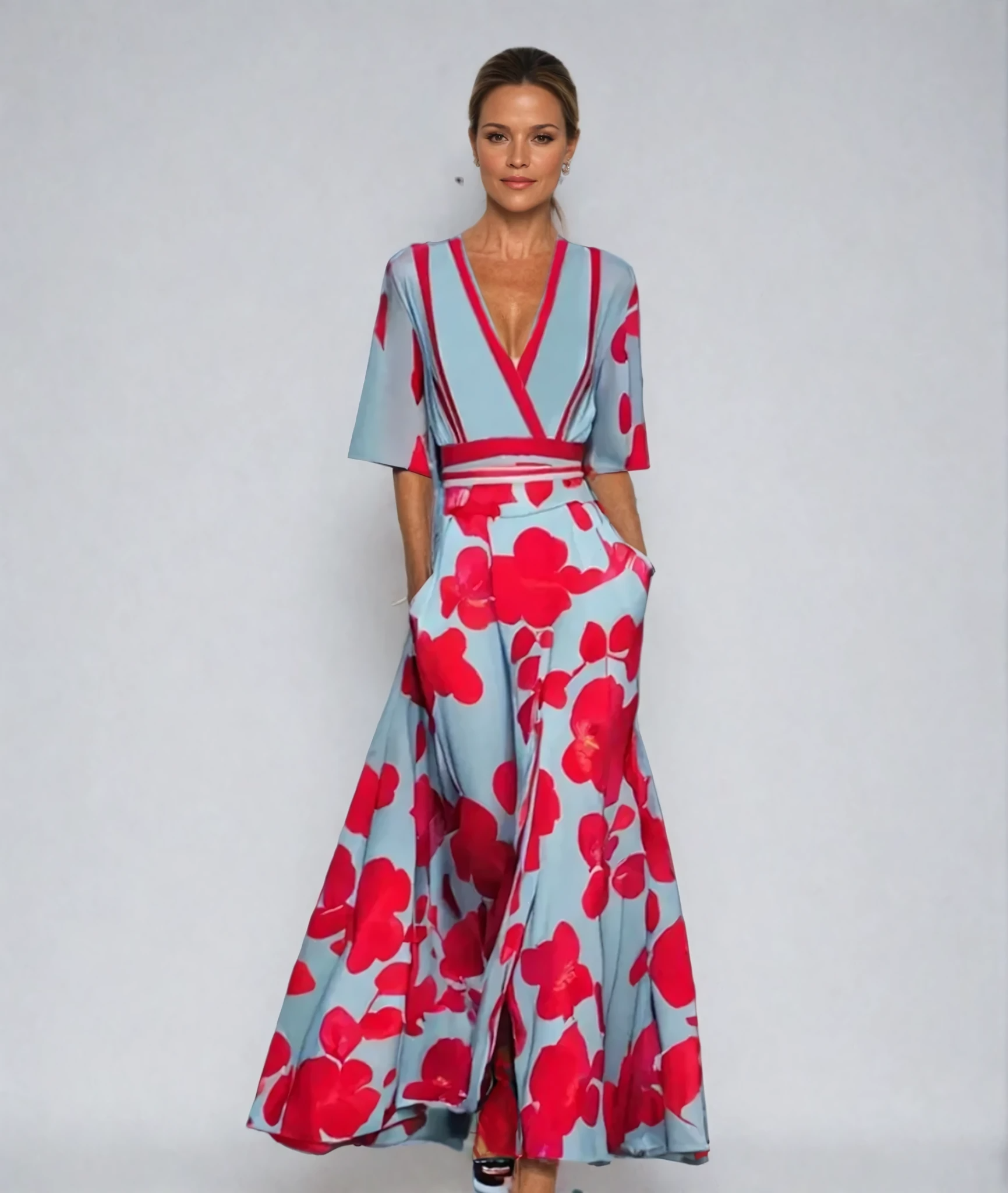 Ariana - Elegant Floral A-Line Dress