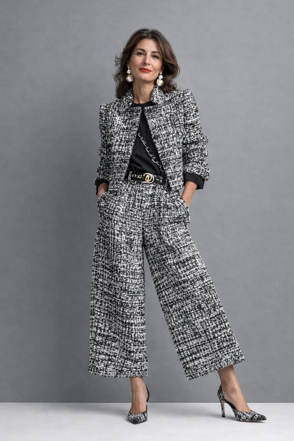 Davina - Structured Tweed Two-Piece Suit
