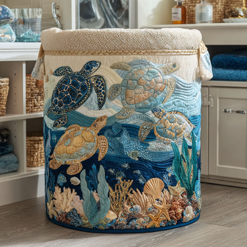 Hazel – Hand-Quilted Coastal Basket