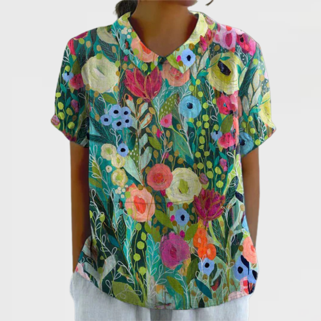 Sabrina - Watercolor Floral Shirt