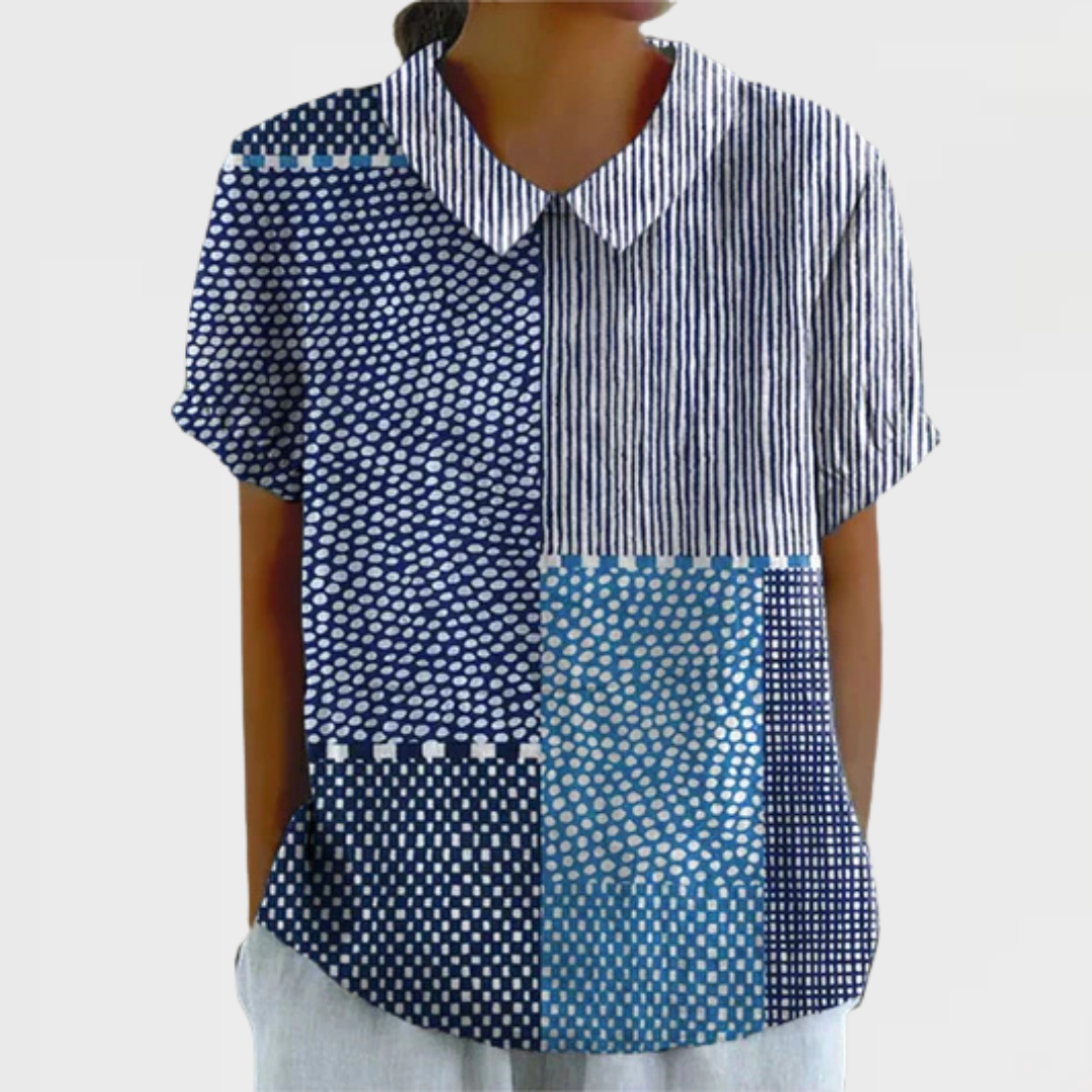 Lucy - Patchwork Print Shirt