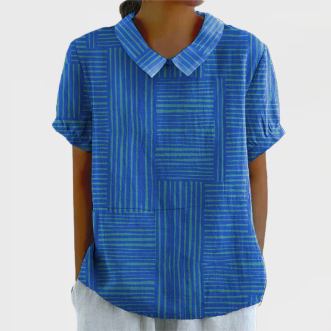May - Striped Geometric Shirt