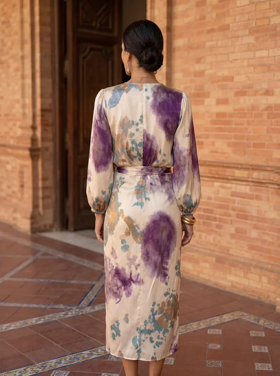Dahlia - Elegant V-Neck Wrap Dress