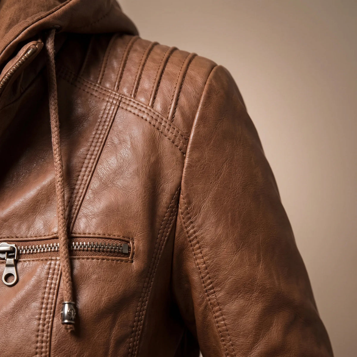 Ailany - Elegant Leather Jacket