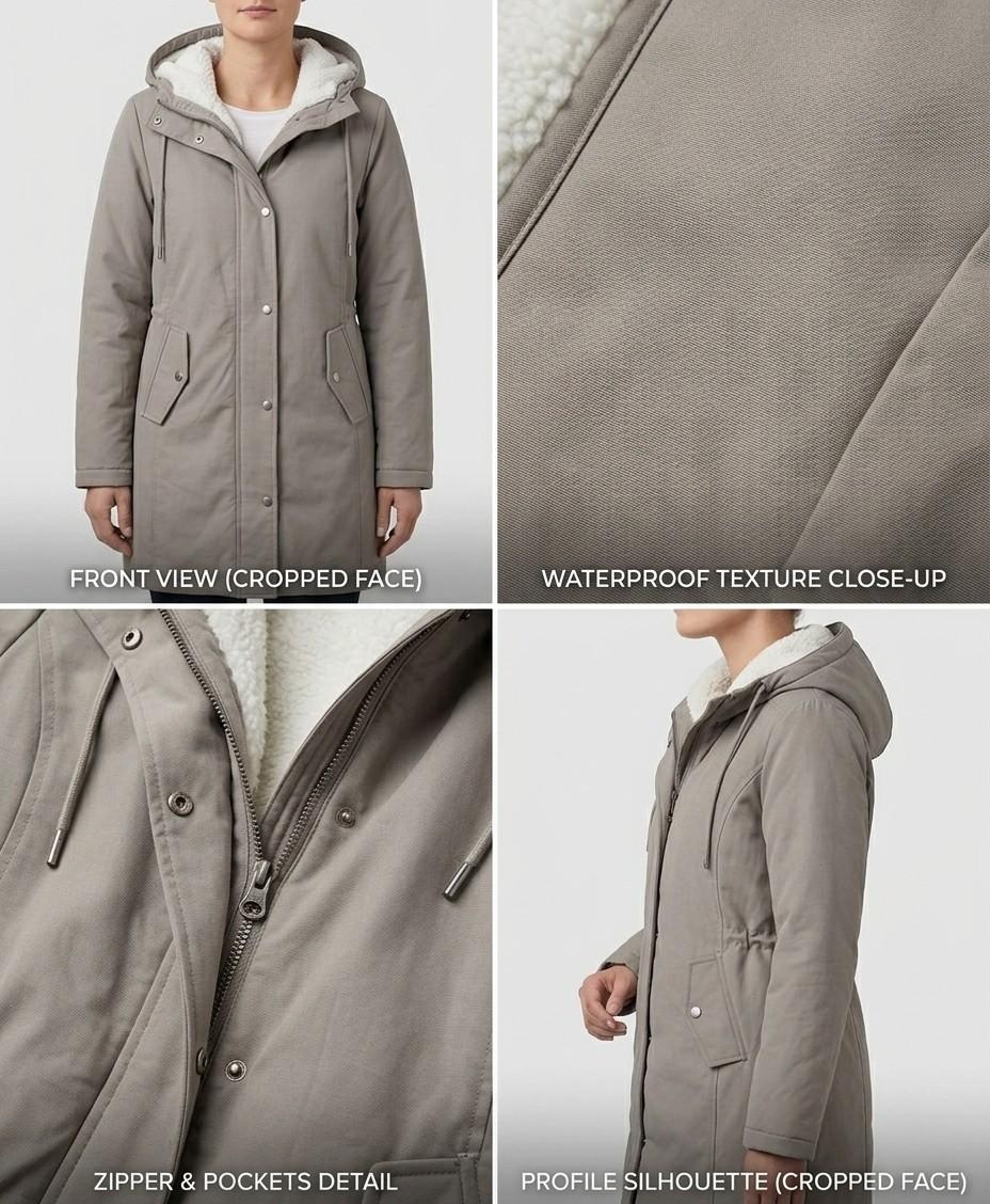 Maya - Cozy Hooded Weatherproof Coat