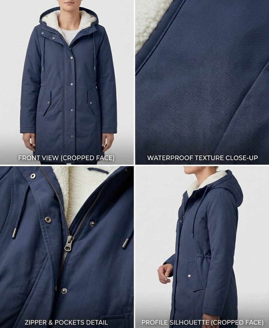 Tabitha - Cozy Hooded Weatherproof Coat