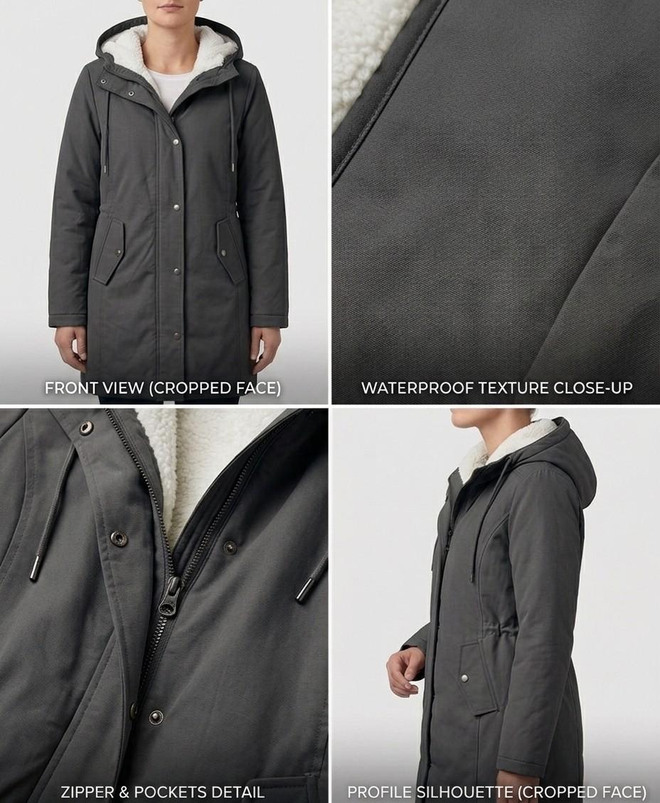 Kiera - Cozy Hooded Weatherproof Coat