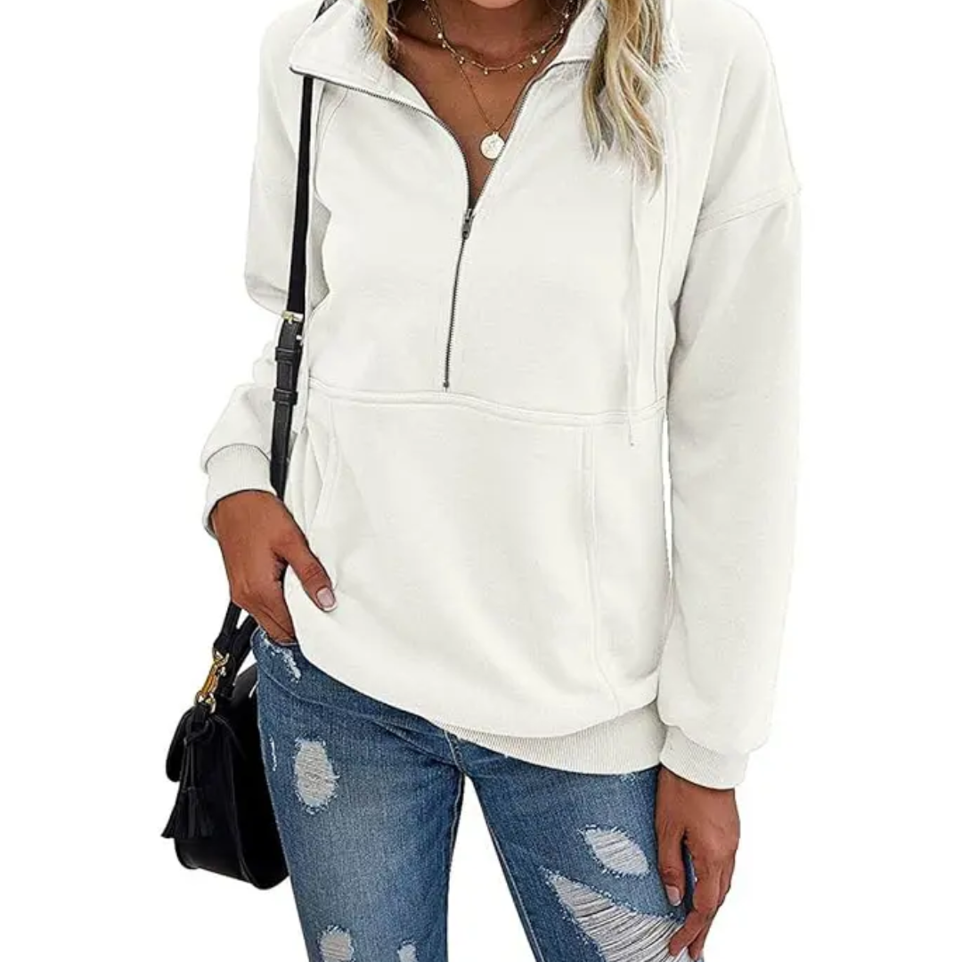 Reena – Cozy Half-Zip Fleece Sweatshirt
