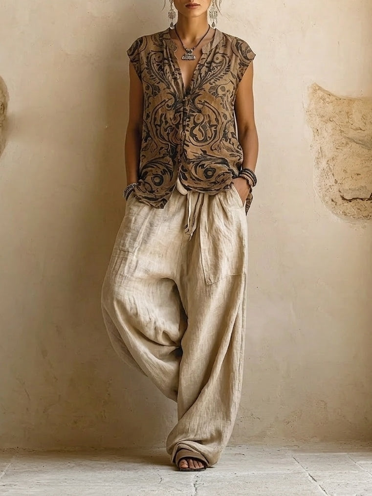 Eula - Three-Piece Linen Set