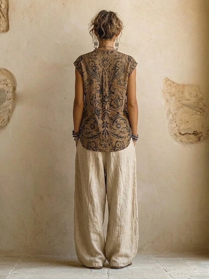 Eula - Three-Piece Linen Set