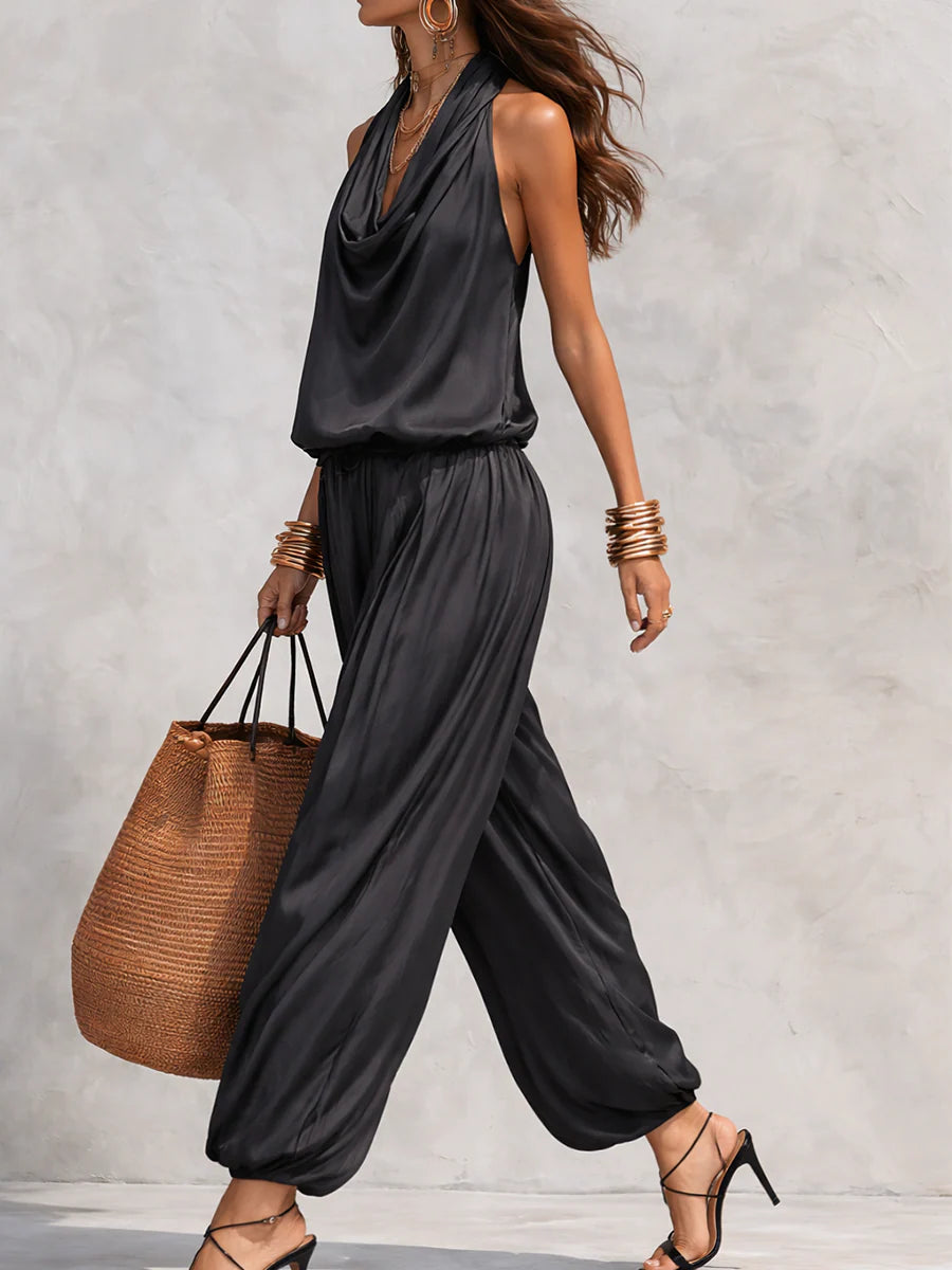 Scarlett - Elegant Halter Two-Piece Set
