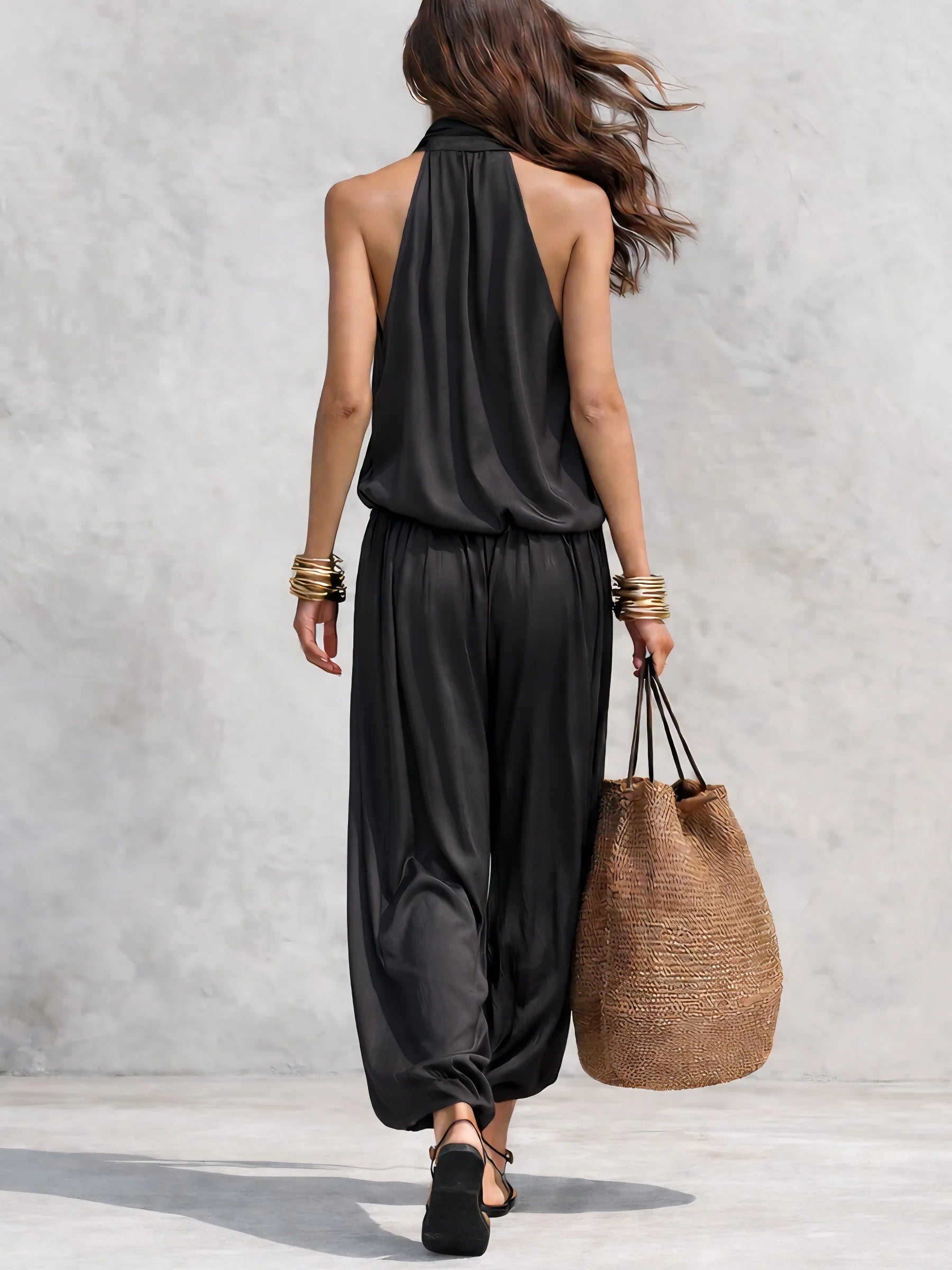 Scarlett - Elegant Halter Two-Piece Set