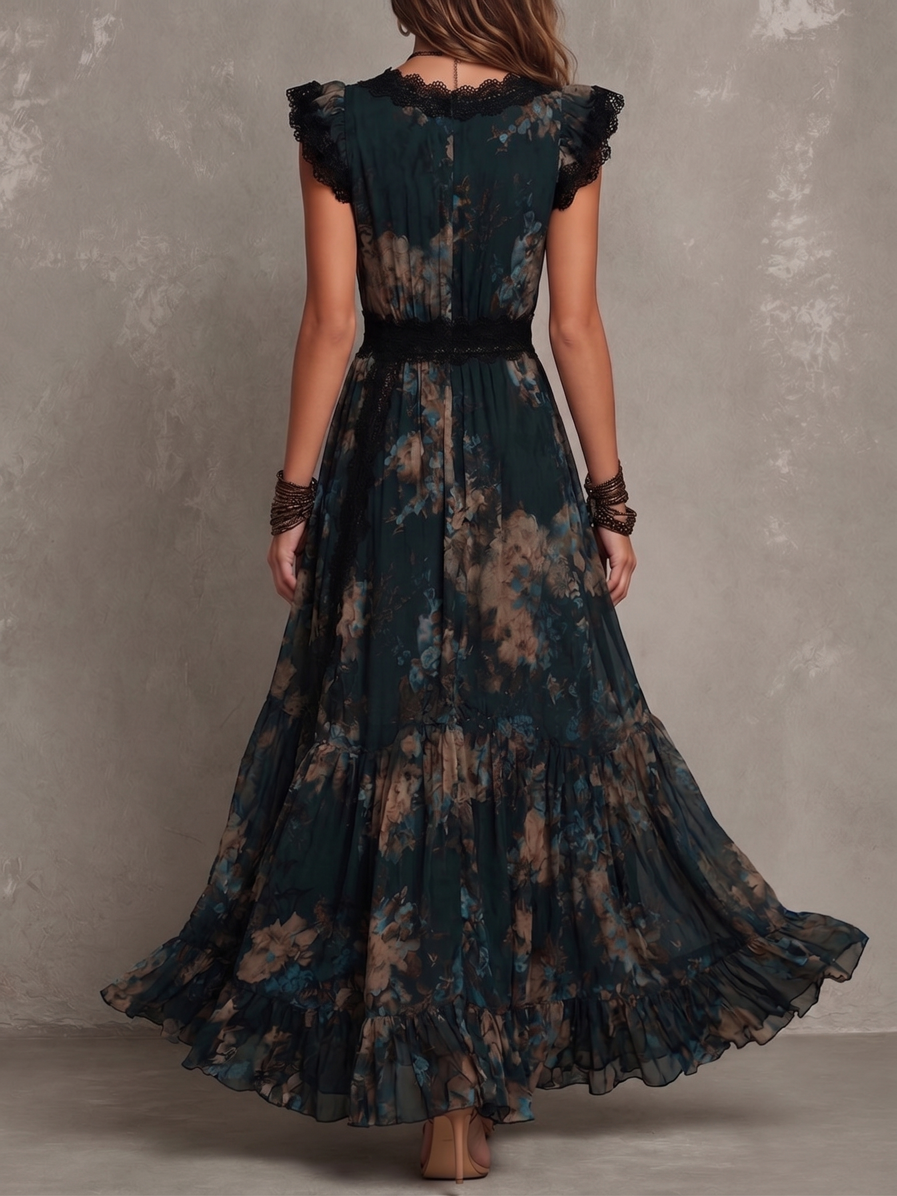Lilian - Floral tiered Maxi Dress