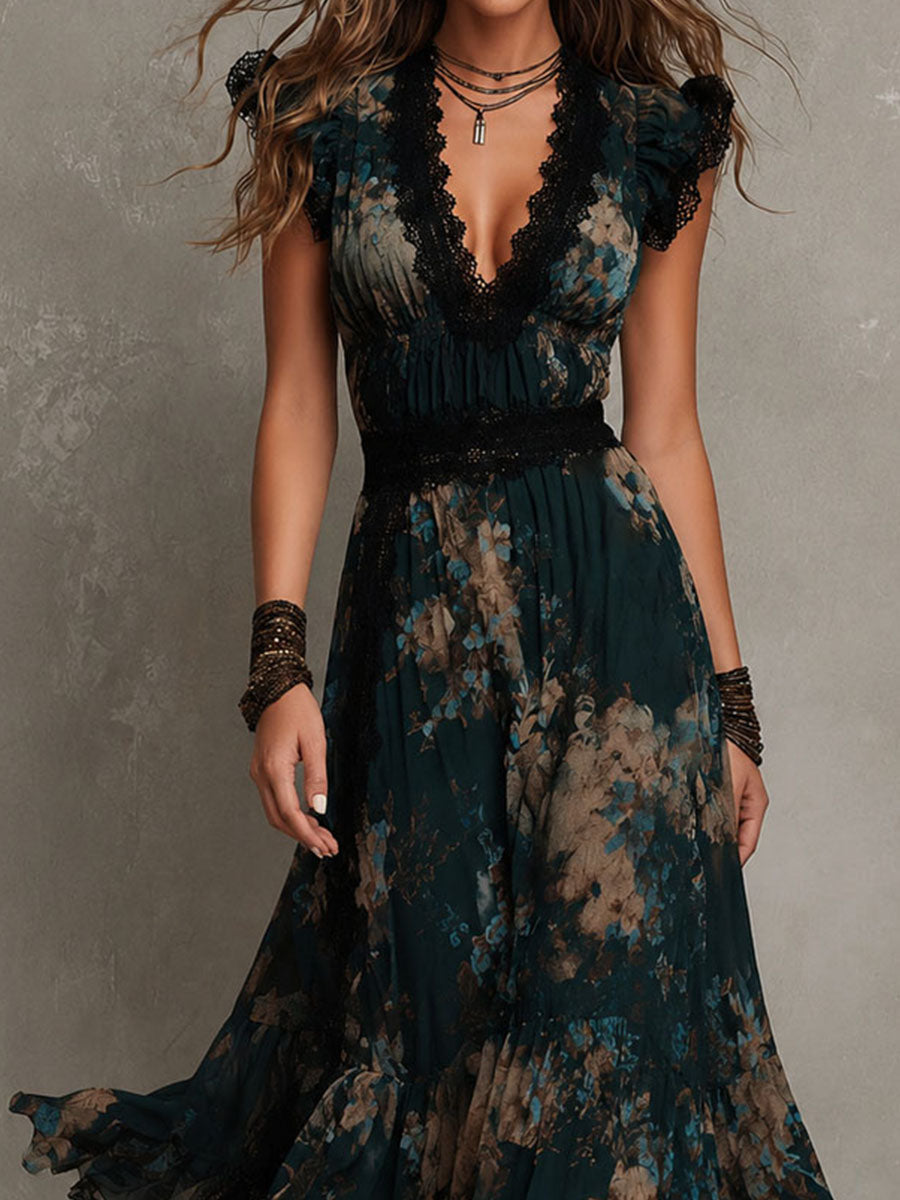 Lilian - Floral tiered Maxi Dress