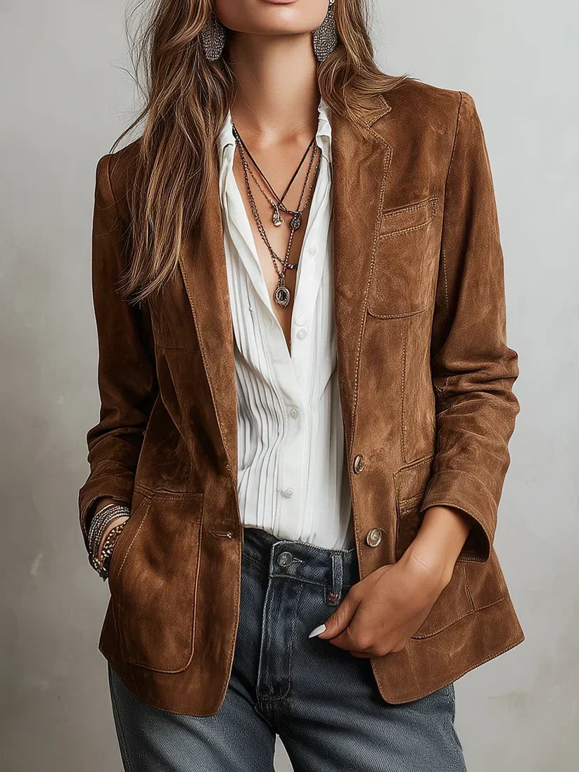 Emely - Vintage Brown Blazer